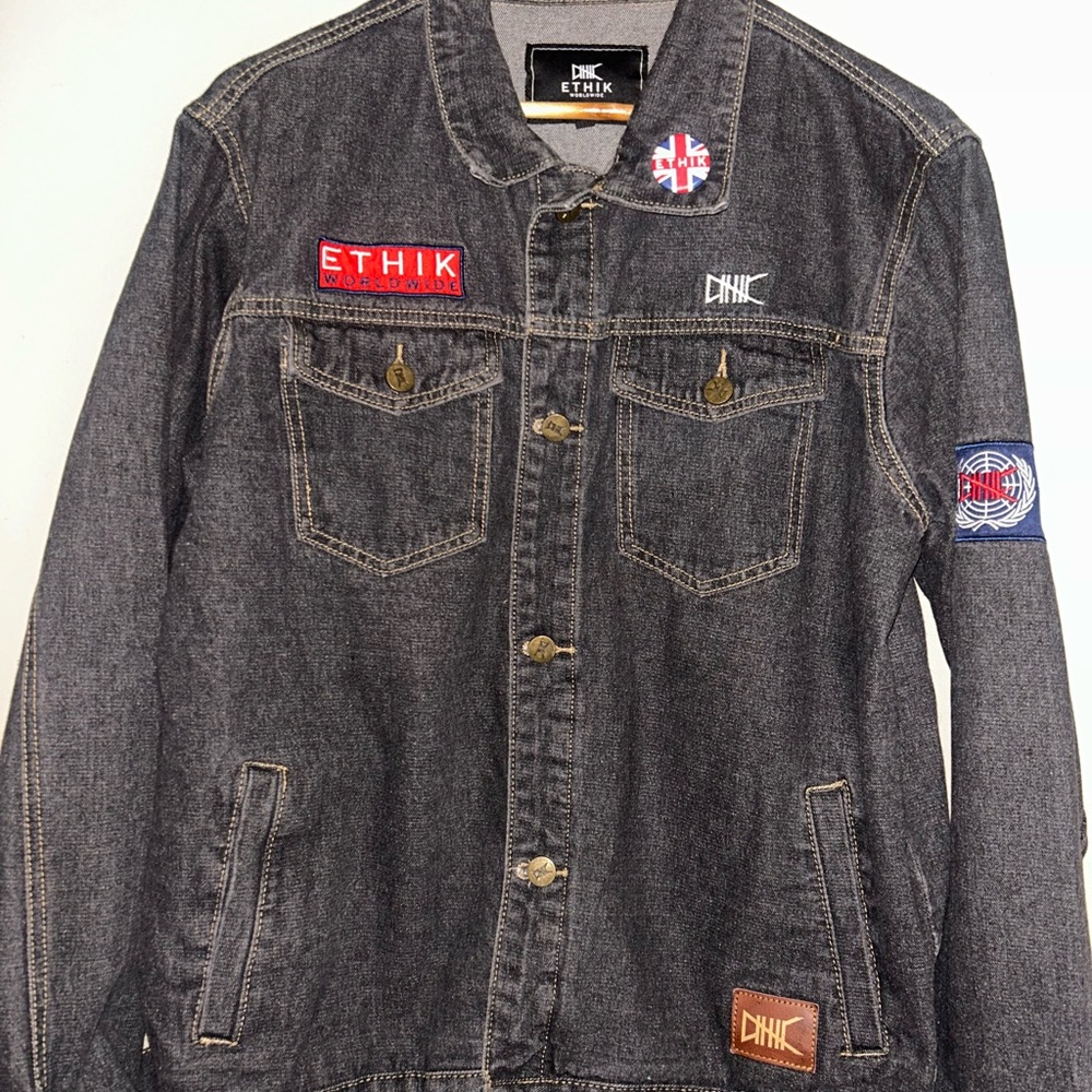 Ethik Black Denim Men's Jacket- L